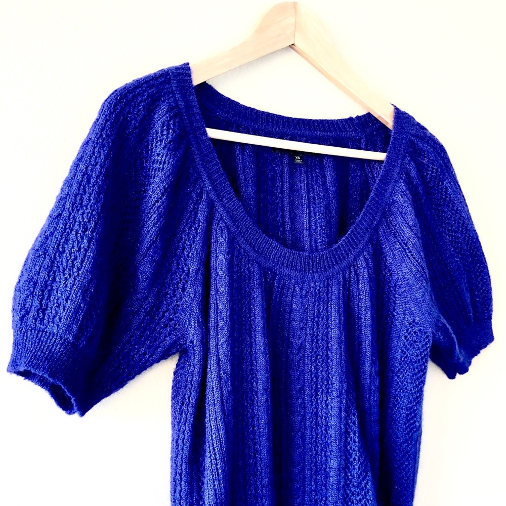 EXPRESS⚡️Open Knit Rib Navy Sweater_XS - Picture 5 of 9